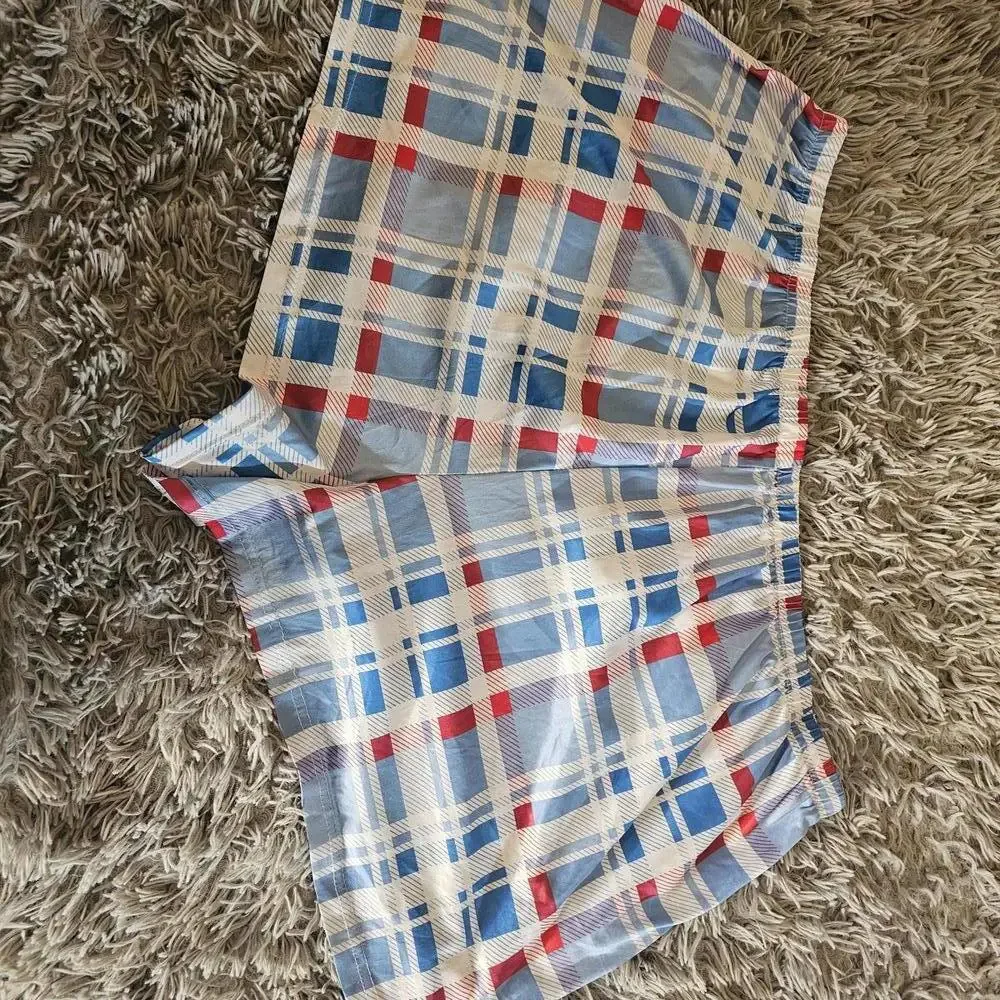 Plaid Pattern Casual Shorts with Elastic Waist